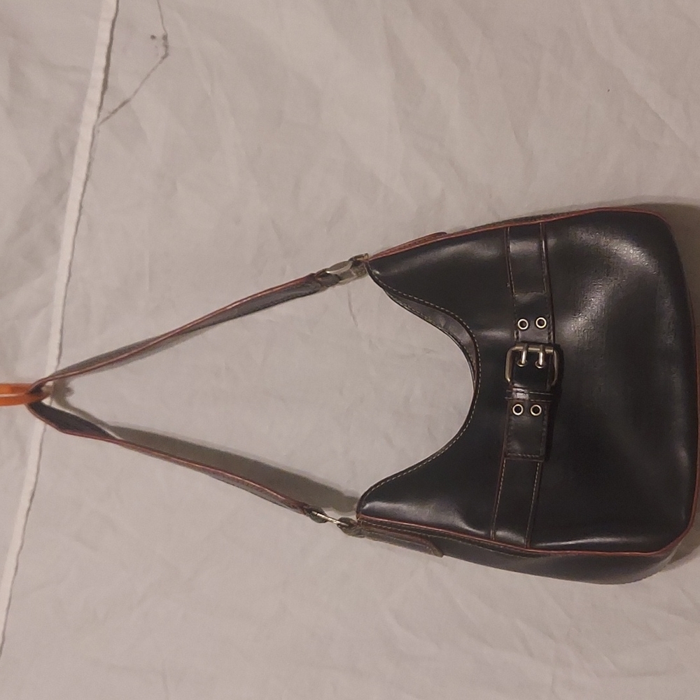 Vintage Black small Faux Leather Bag